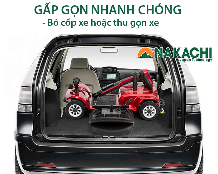 Tháo ráp nhanh chóng Xe Lăn Điện 4 Bánh Scooter X-02